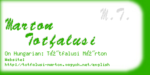 marton totfalusi business card